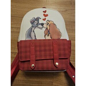 Disney Loungefly Lady and the Tramp Backpack Purse Bag Plaid Box Lunch Exclusive